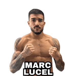 Professional MMA fighter Marc Lucel in a fighting stance for his upcoming fight in Fight Island Championship