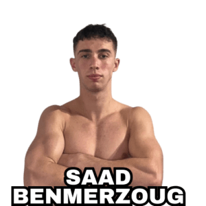 Professional MMA fighter Saad Benmerzoug in a fighting stance for his upcoming fight in Fight Island Championship